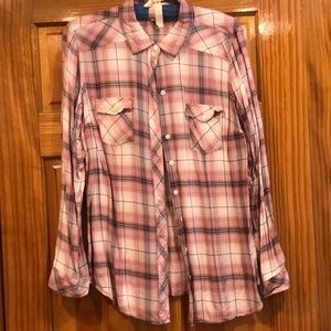 Pink plaid shirt